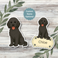 Custom Labradoodle Dog Sticker - Black | Personalized with Name