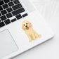 Autocollant personnalisé pour chien Labradoodle - Crème | Personnalisable avec nom