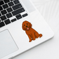 Autocollant personnalisé pour chien Labradoodle - Rouge | Personnalisable avec nom