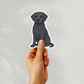 Autocollant personnalisé pour chien Labrador Retriever - Noir | Personnalisable avec votre nom