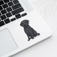 Autocollant personnalisé pour chien Labrador Retriever - Noir | Personnalisable avec votre nom