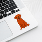 Custom Labrador Retriever Dog Sticker - Fox Red | Personalized with Name