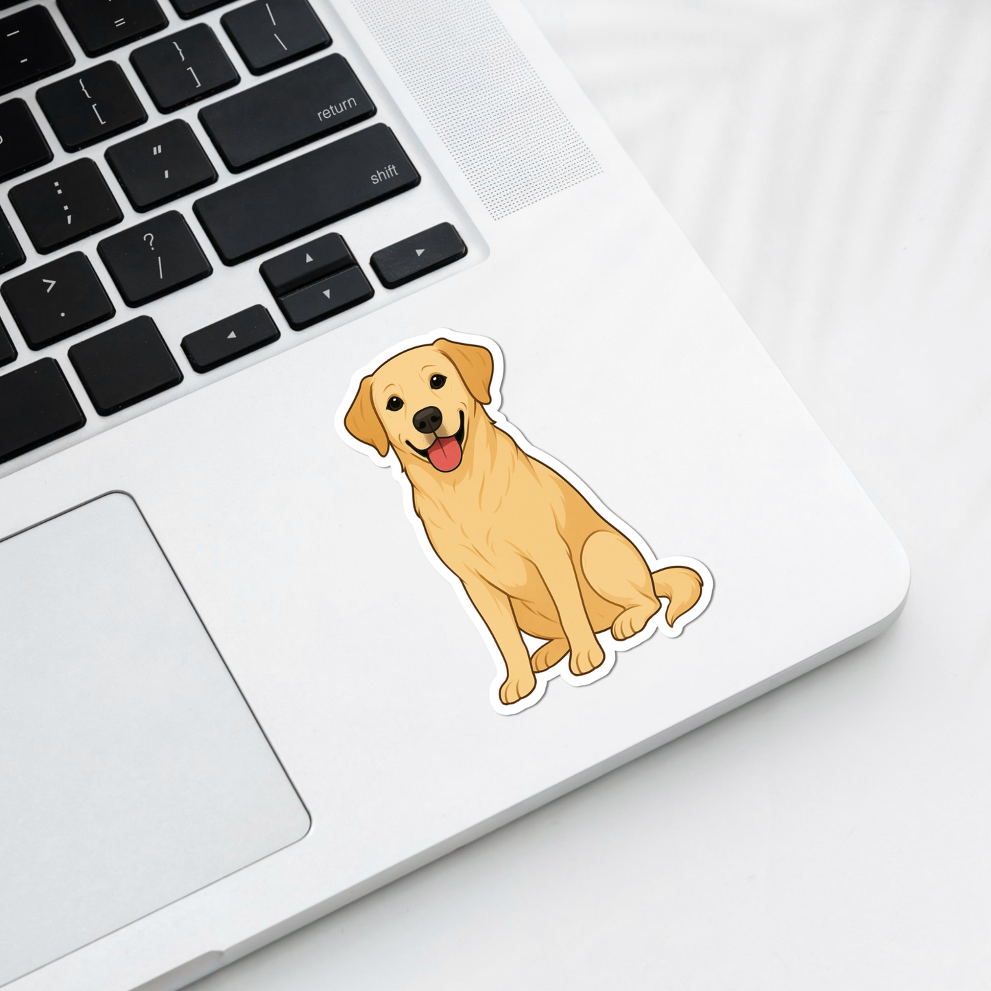 Aimant personnalisé pour chien Labrador Retriever - Jaune | Personnalisable avec le nom de l'animal