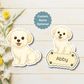 Custom Maltese Dog Magnet - White with Buff Markings | Personalized with Pet Name