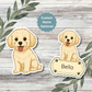 Autocollant personnalisé pour chien Maltipoo - Crème | Personnalisable avec nom