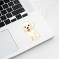 Autocollant personnalisé pour chien Maltipoo - Blanc | Personnalisable avec nom