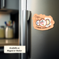 ‘Oops... I Started Another WIP’ magnet on stainless steel fridge with crafting theme design
