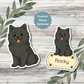 Custom Pomeranian Dog Sticker - Black | Personalized with Name