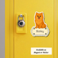 Autocollant personnalisé Pomeranian - Orange | Personnalisable avec nom