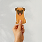 Custom Pug Dog Sticker - Apricot | Personalized with Name