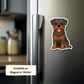 Custom Rottweiler Dog Sticker - Black and Mahogany | Personalized with Name