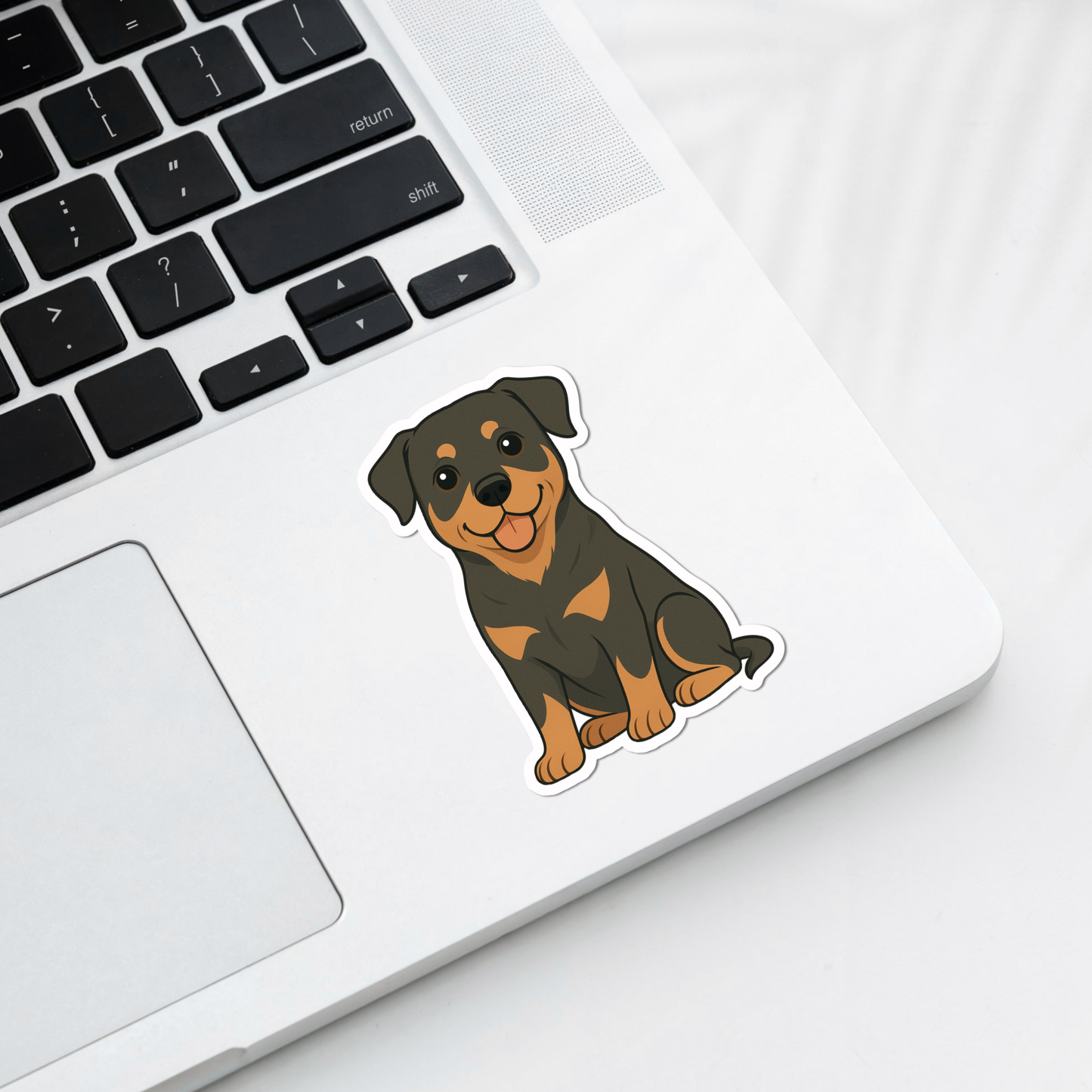 Custom Rottweiler Dog Sticker - Black and Tan | Personalized with Name