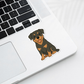 Custom Rottweiler Dog Sticker - Black and Tan | Personalized with Name