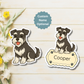Custom Schnauzer Dog Magnet - Black and Silver | Personalized with Pet Name