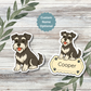 Custom Schnauzer Dog Sticker - Black and Silver | Personalized with Name