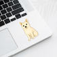 Custom Shiba Inu Dog Sticker - Cream | Personalized with Name
