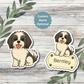 Autocollant personnalisé pour chien Shih Tzu - Noir et blanc | Personnalisable avec votre nom