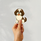 Custom Shih Tzu Dog Sticker - Brown and White | Personalized with Name