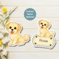 Custom Shorkie Dog Magnet - Gold and White | Personalized with Pet Name