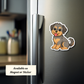Custom Shorkie Dog Sticker - Silver and Tan | Personalized with Name