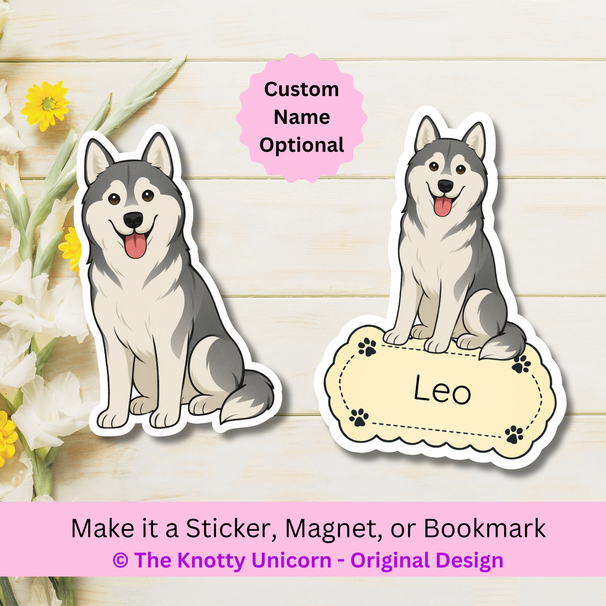 Siberian Husky - Gray and White dog merchandise hero