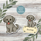 Autocollant personnalisé pour chien Yorkiepoo - Argent | Personnalisable avec nom