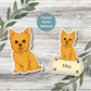Custom Yorkshire Terrier Dog Sticker - Cropped Ears Golden | Personalized with Name