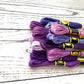 Purple Palette 12 pack Set: Lavender to Violet Embroidery Floss for Needlecraft
