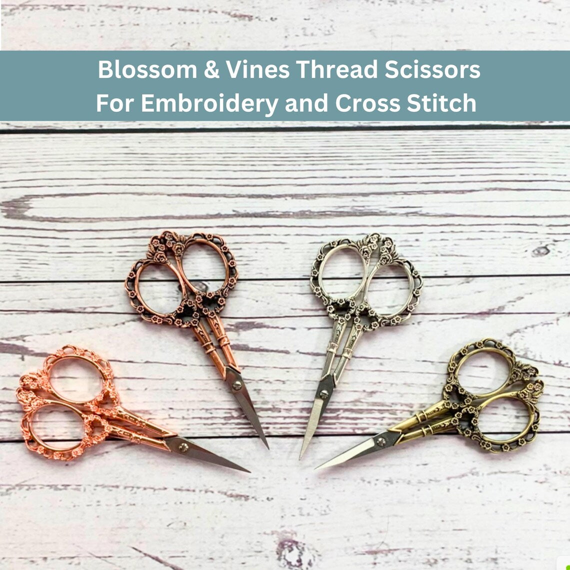 Embroidery Scissors with Floral Design
