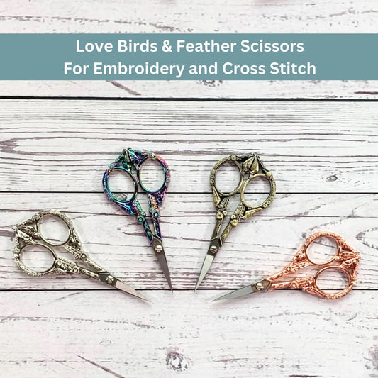 Embroidery Scissors - Love Bird & Feather