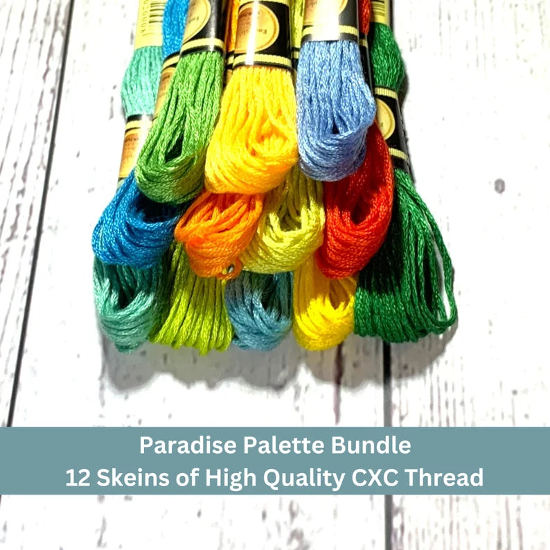 Island Breeze 12 pack Set: Tropical Embroidery Floss