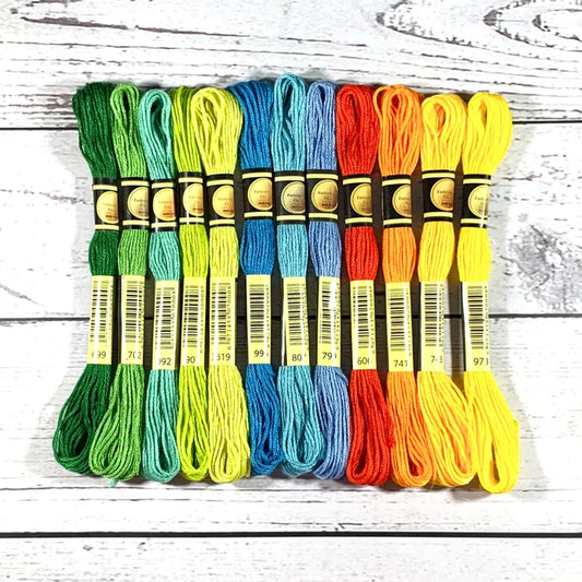 Island Breeze 12 pack Set: Tropical Embroidery Floss