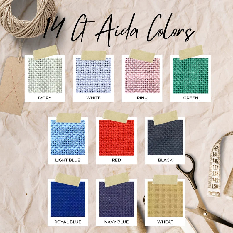 14 Count Aida: Cross Stitch & Embroidery Thread