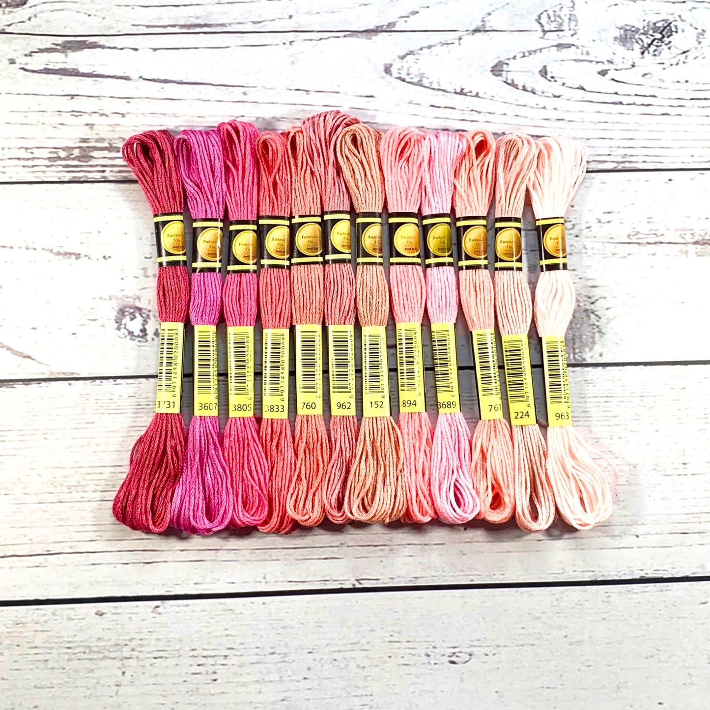 Blush Blossom Floss Set – CXC Embroidery Threads in Soft Pinks