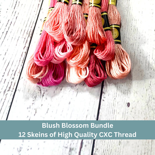 Blush Blossom Floss Set – CXC Embroidery Threads in Soft Pinks