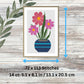 Cheerful Flowers Cross Stitch Kit – Beginner Friendly Botanical Craft