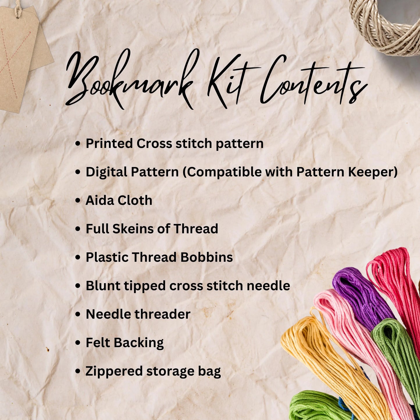 Kit marque-page maquillage – Accessoires beauté DIY, cadeau au point de croix