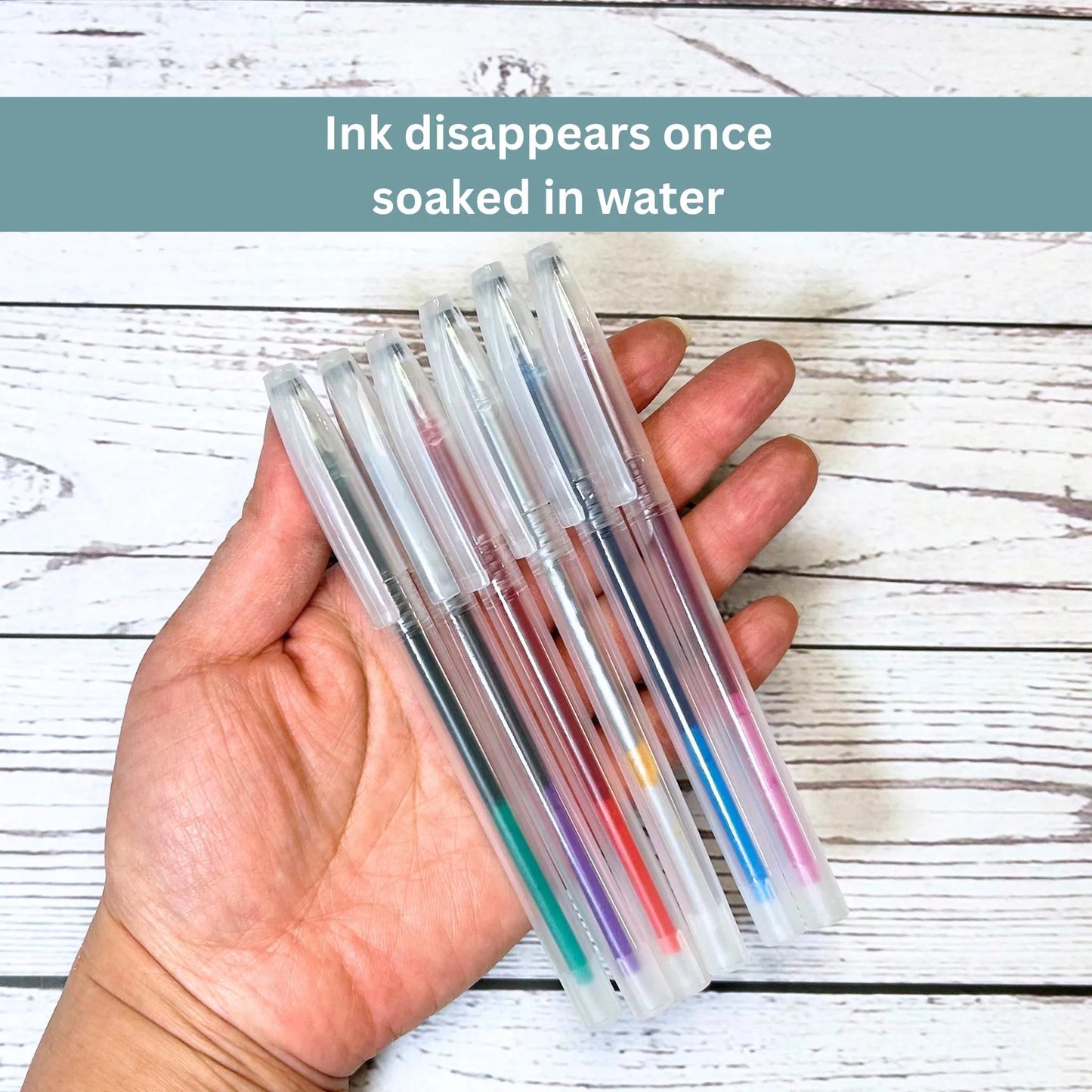 Water-Soluble Fabric Pens - 6 Colors - Cross Stitch Gridding and Temporary Marking