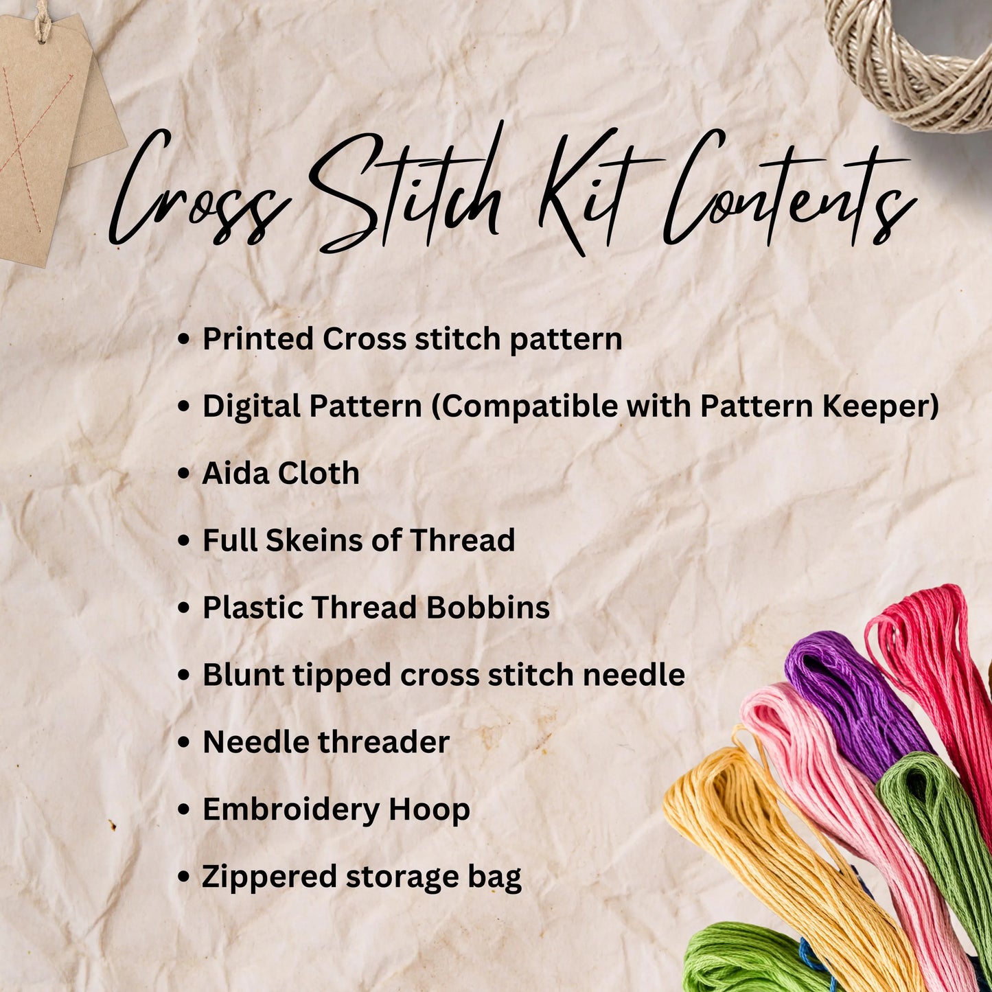 Dinosaur Cross Stitch Kit – Cute Baby Dino Beginner Friendly Stitching Full Kit