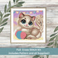 Cute Kitten Cross Stitch Kit – Full Coverage DIY Pet Craft Kit